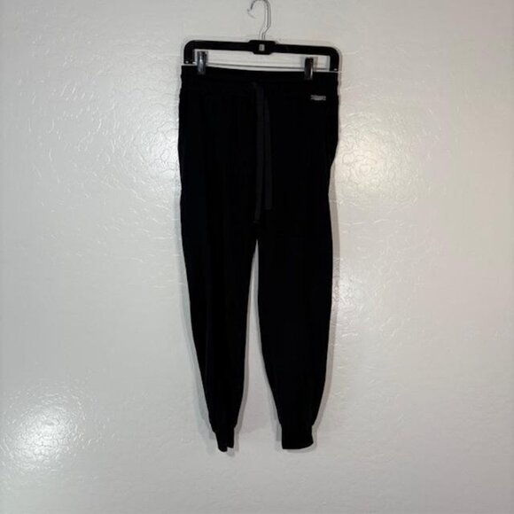 Bombshell Sportswear Pants Womens Small Black Joggers Ruched Back Made USA - Picture 1 of 9